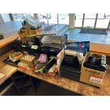Lot of Asst. Office Supplies Including Thermal Rolls, File Organizers,