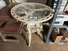 24" Round Glass Decorative Table