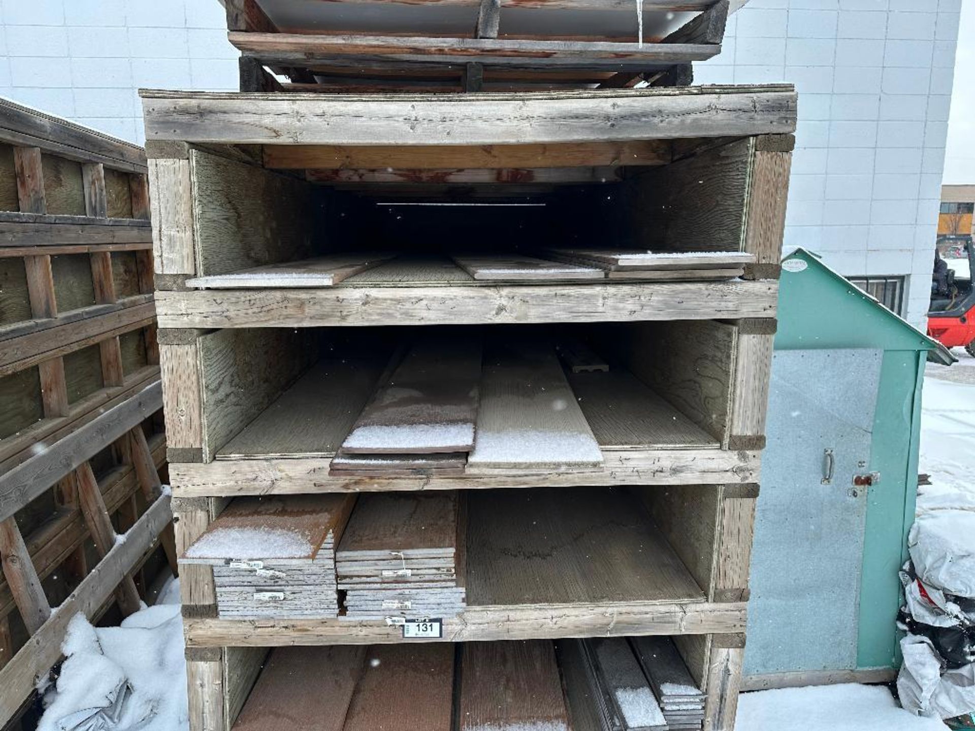 57" X 151" X 106" Wood 6-Tier Shelf w/ Asst. Composite Deck Boards - Image 3 of 5