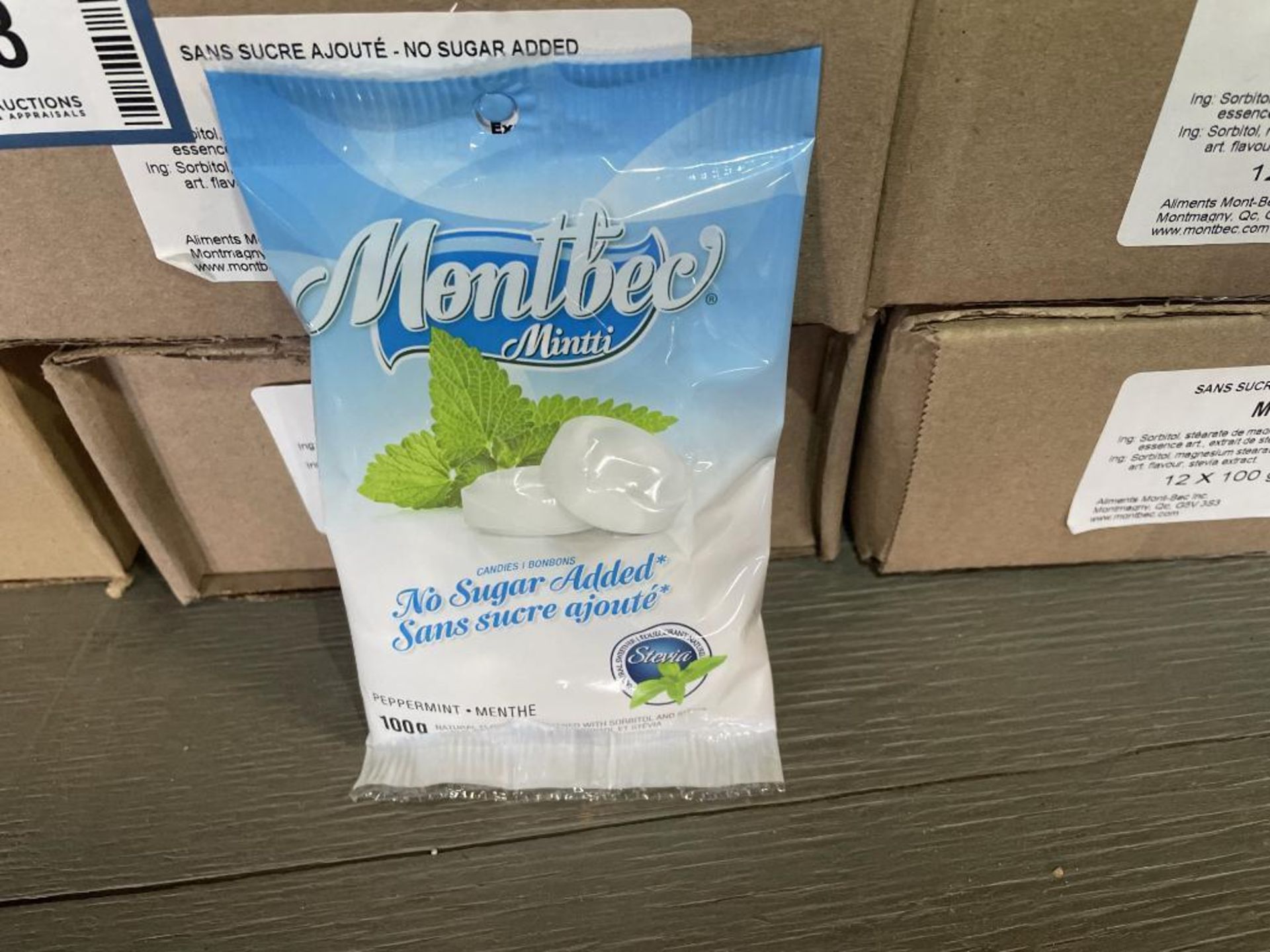 (4) BOXES OF MONTBEC NO SUGAR ADDED PEPPERMINT MINTS & (3) BOXES OF LICORICE MINTS, 12/100G PER BOX - Image 3 of 3