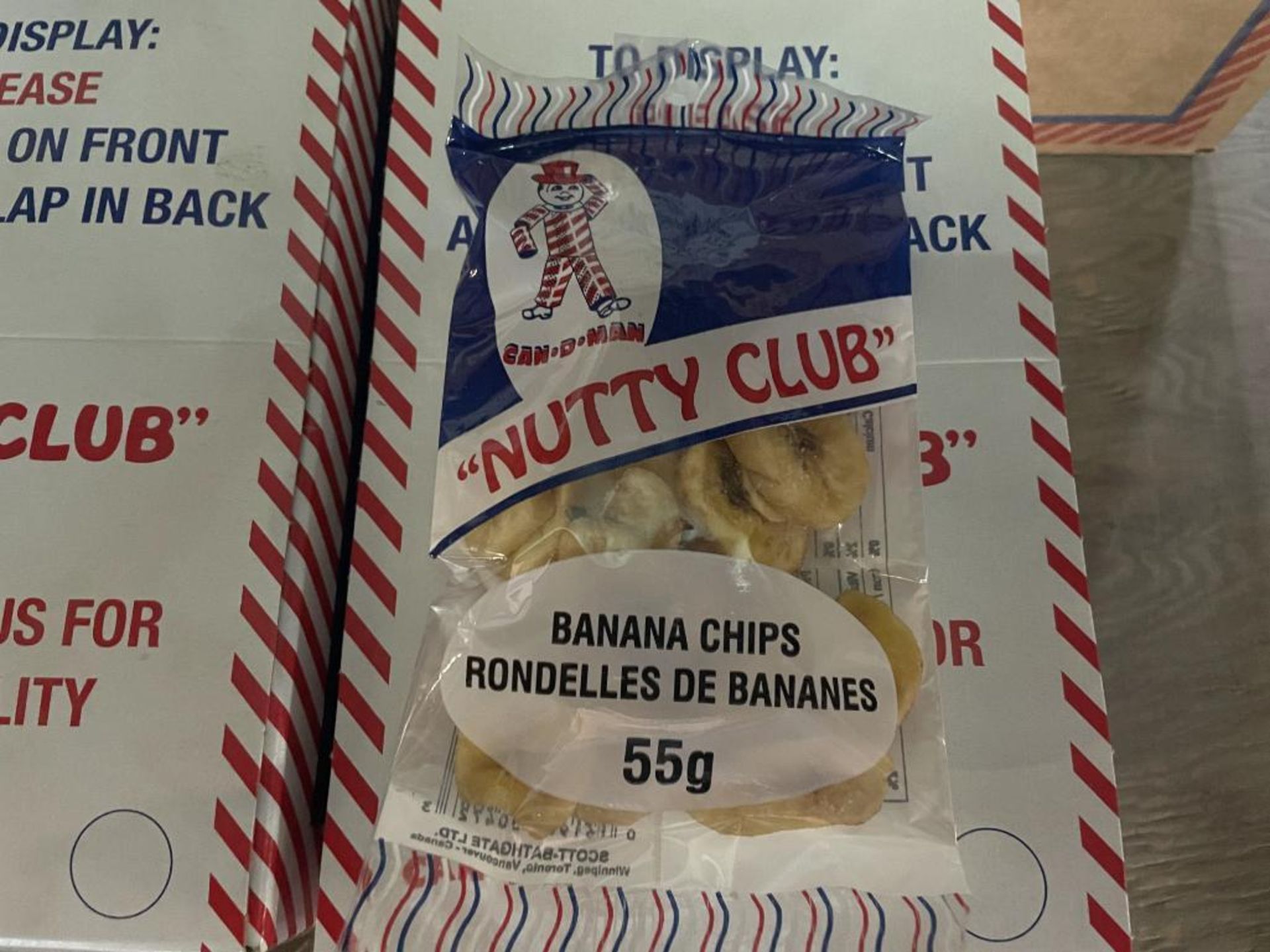 (9) BOXES OF NUTTY CLUB BANANA CHIPS, (7) 12/140G PER BOX & (2) 12/55G PER BOX - Image 3 of 4