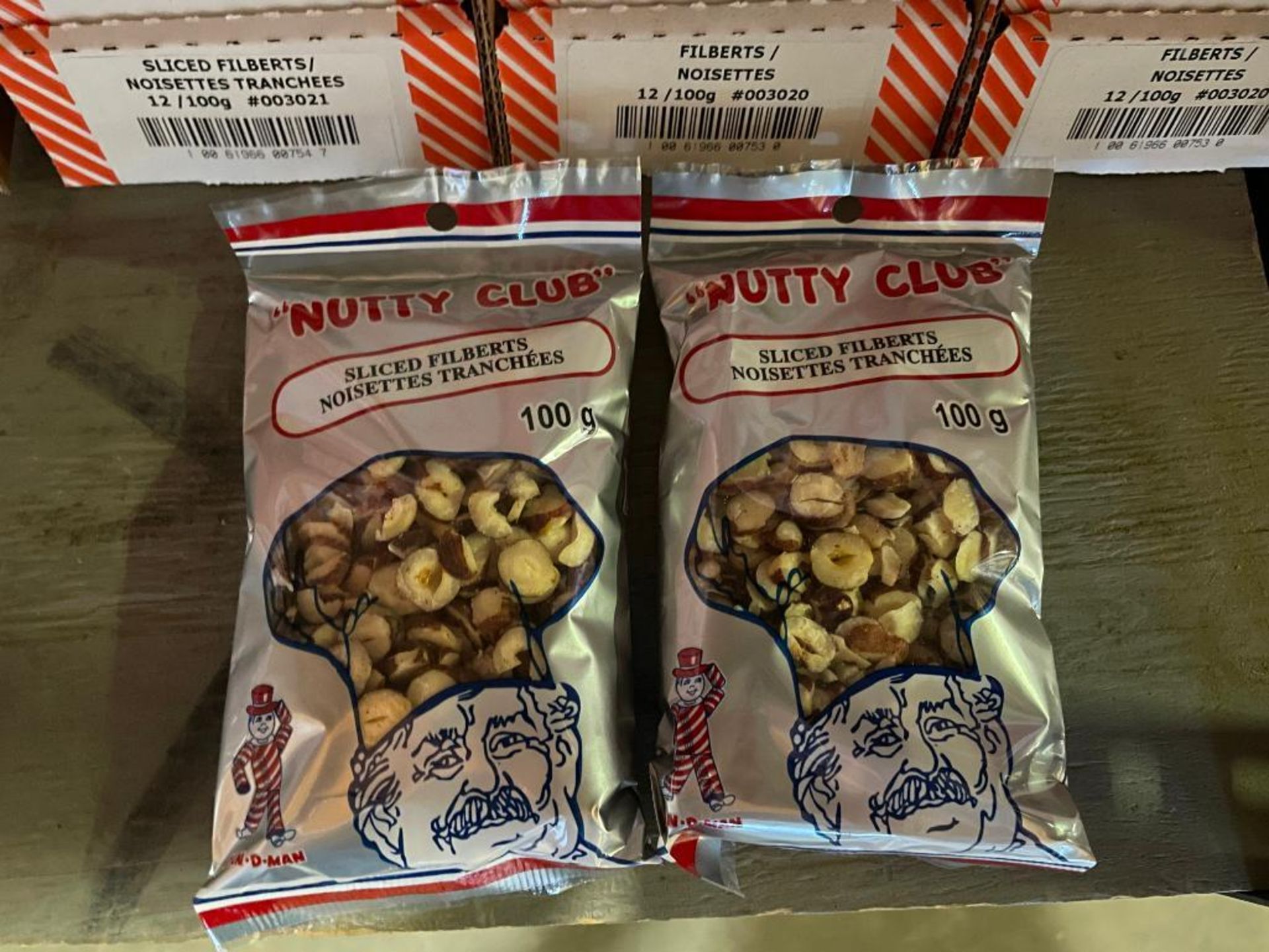 (8) BOXES OF NUTTY CLUB FLIBERTS, 12/100G BAGS PER BOX - Image 2 of 2