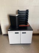 PITNEY BOWES CABINET WITH SHREDDER & FILE ORGANIZERS