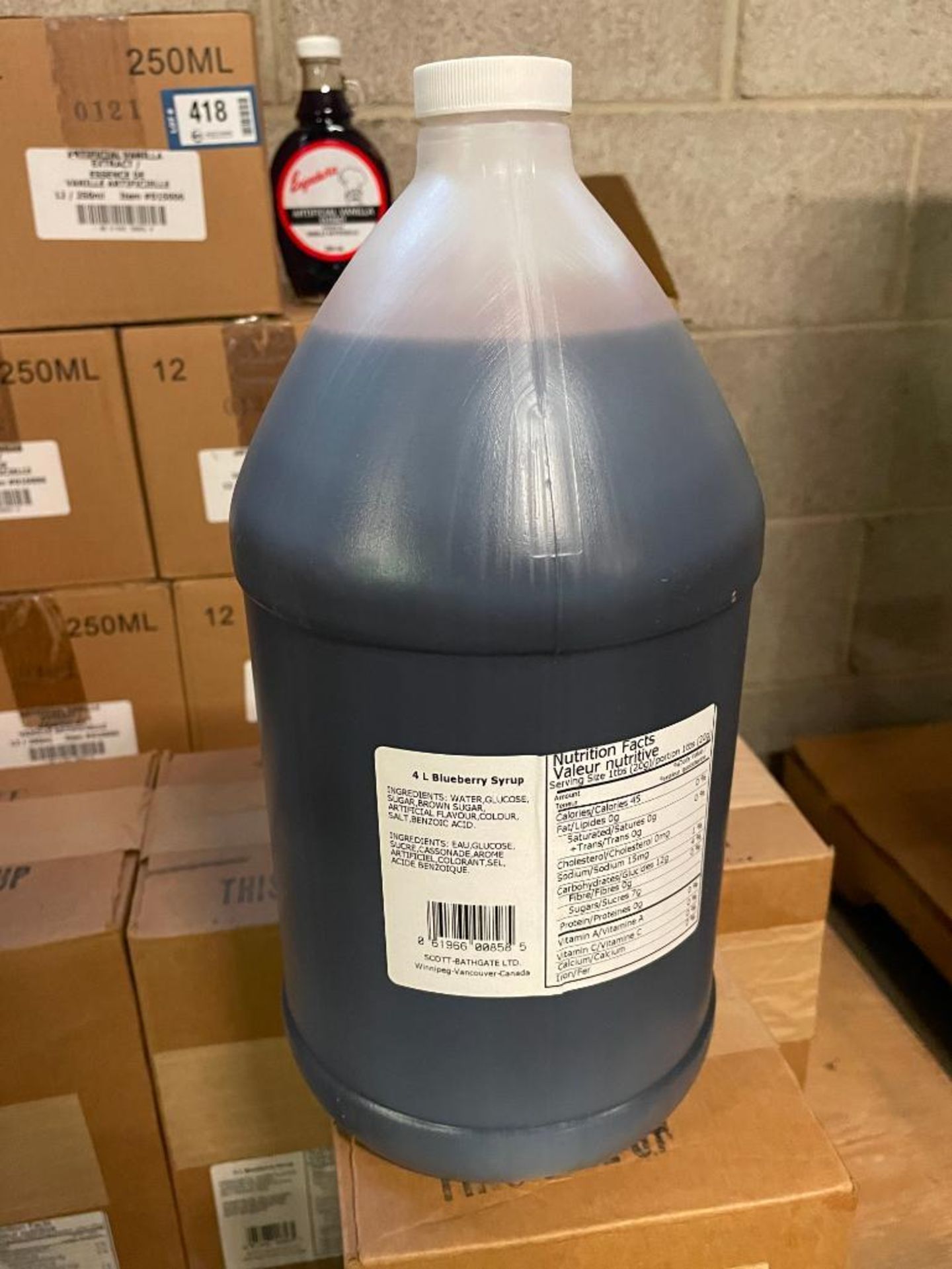 (5) 4L BOTTLES OF BLUEBERRY SYRUP - Image 2 of 3