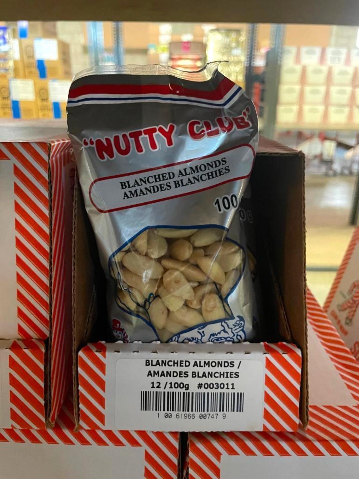 (11) BOXES OF NUTTY CLUB BLANCHED ALMONDS, 12/100G BAGS PER BOX - Image 2 of 3