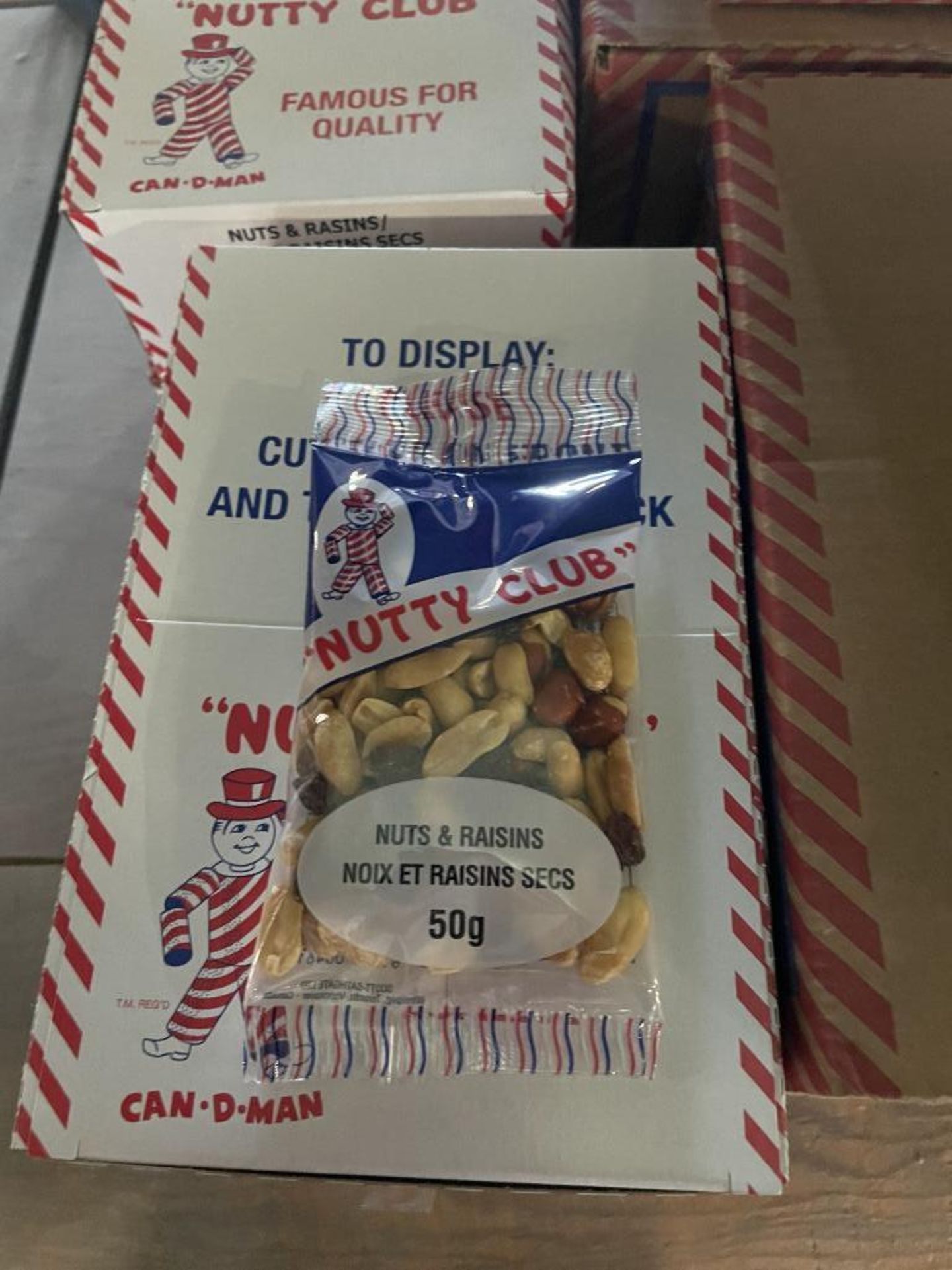 (17) BOXES OF NUTTY CLUB NUTS AND RAISINS, (11) 12/140G PER BOX & (6) 12/50G PER BOX - Image 3 of 5