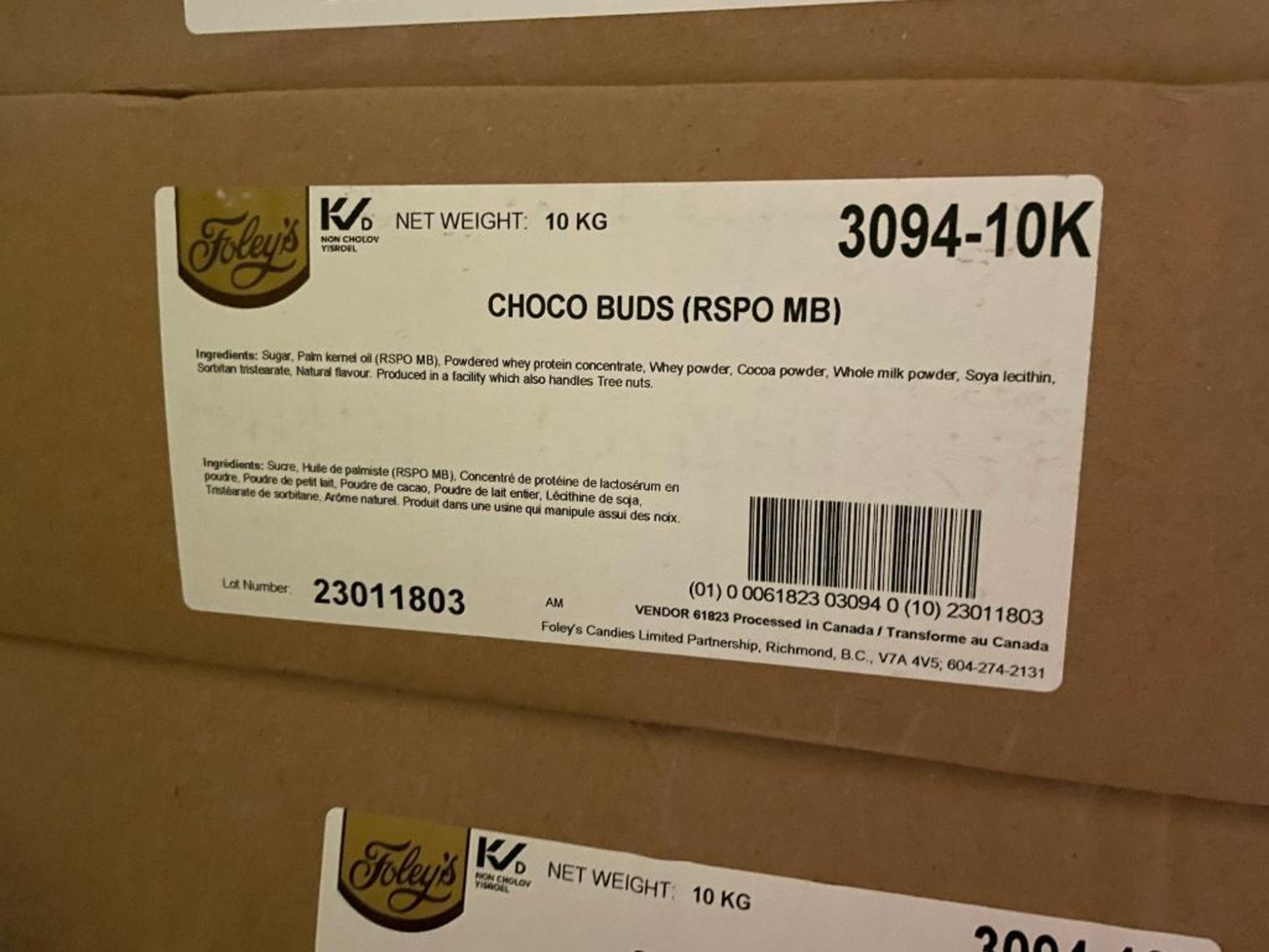 (10) CASES OF FOLEY'S BULK CHOCO BUDS, 10KG PER CASE - Image 2 of 3