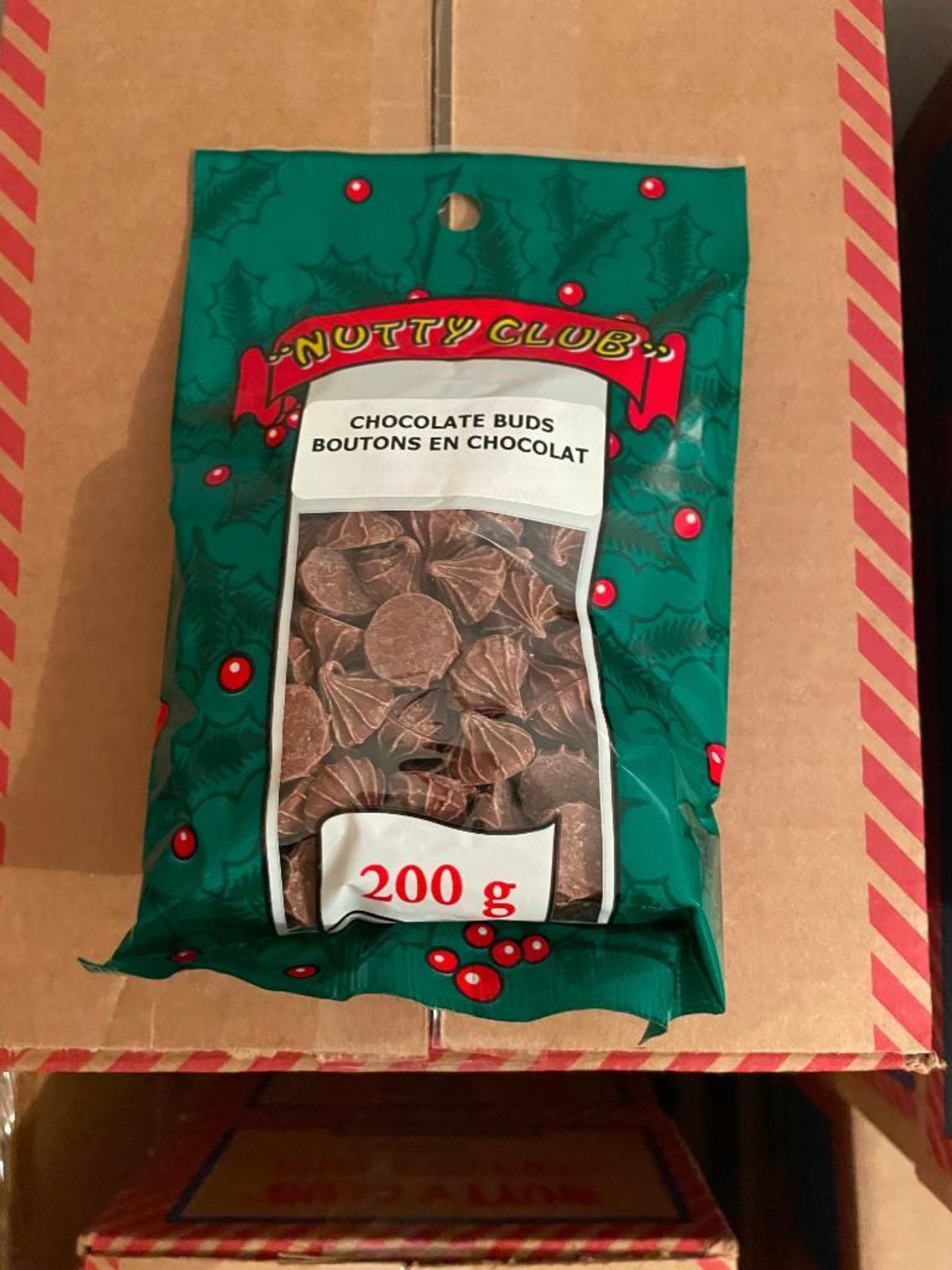 (6) BOXES OF NUTTY CLUB CHOCOLATE BUDS & (5) BOXES OF CHOCOLATE COATED NUTS & RAISINS, 12/200G BAGS - Image 3 of 5