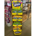 (3) BIG CHEWY NERDS CANDY FREESTANDING RETAIL DISPLAYS, 48/170G BAGS PER DISPLAY