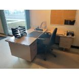 L-SHAPE RECEPTION DESK WITH TASK CHAIR