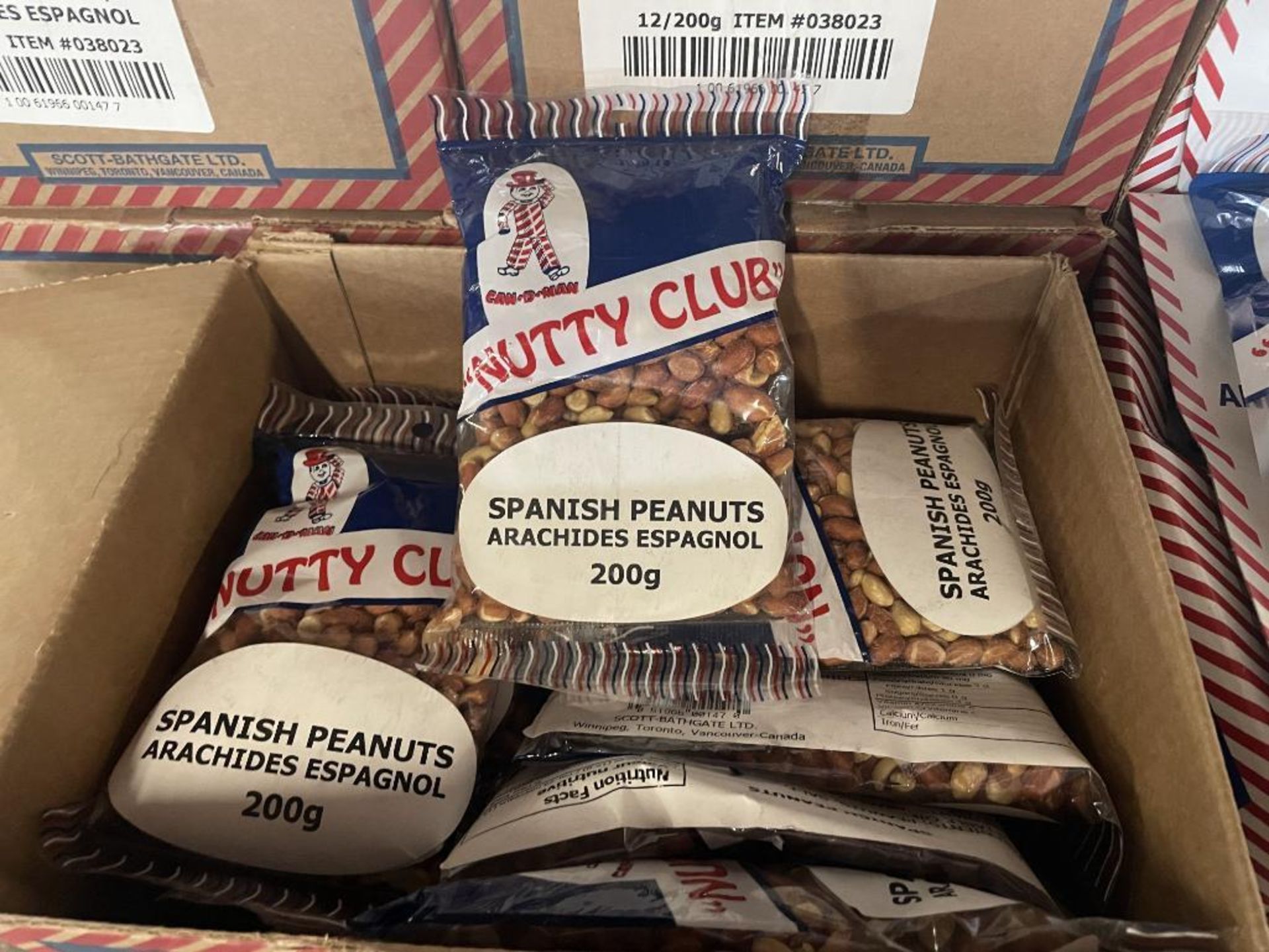 (19) BOXES OF NUTTY CLUB SPANISH PEANUTS, (14) 12/100G PER BOX & (5) 12/200G PER BOX - Image 2 of 4