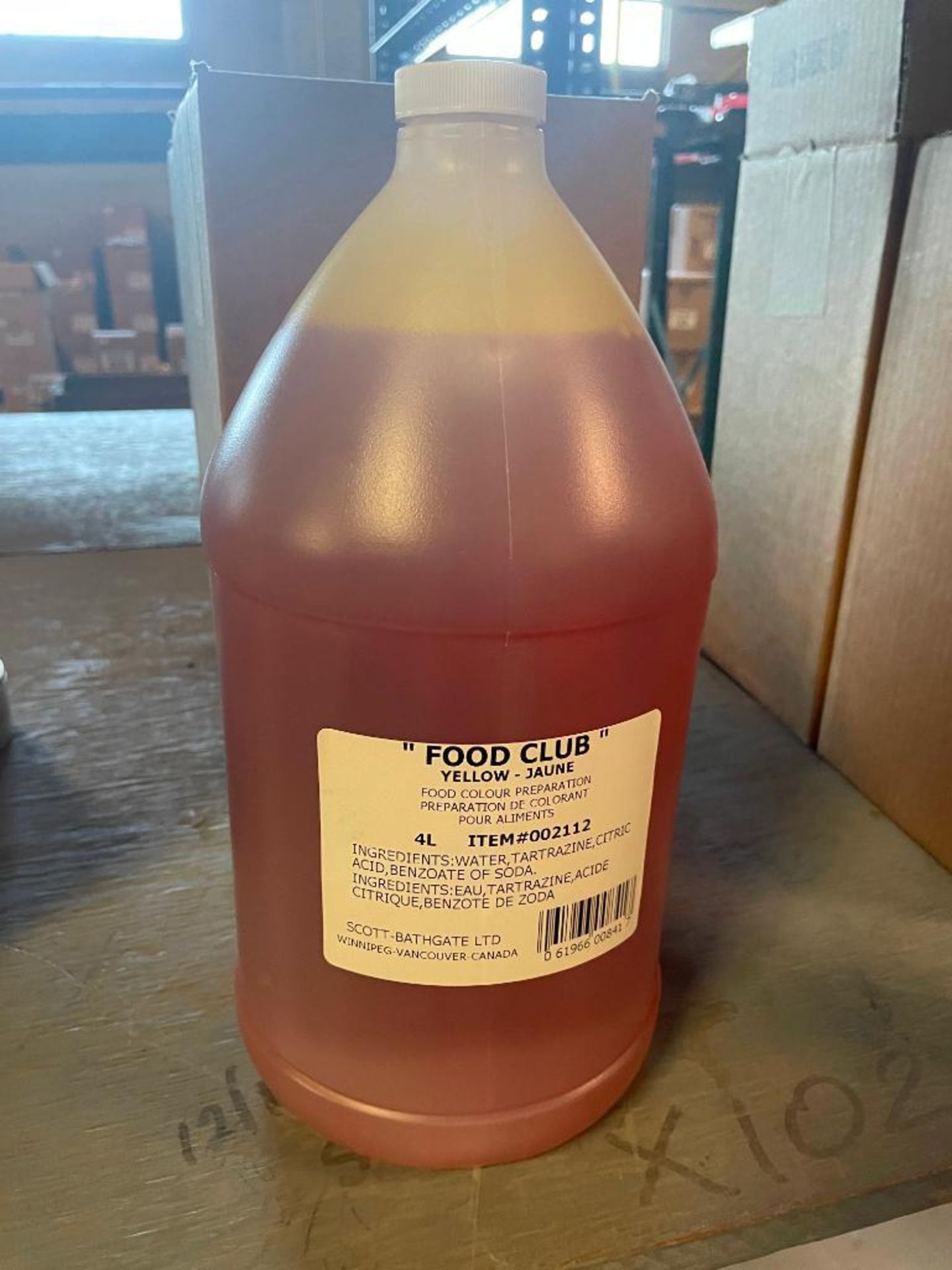 (3) BOXES OF FOOD CLUB YELLOW FOOD COLOR PREPARATION, 4L BOTTLE PER BOX - Image 3 of 3