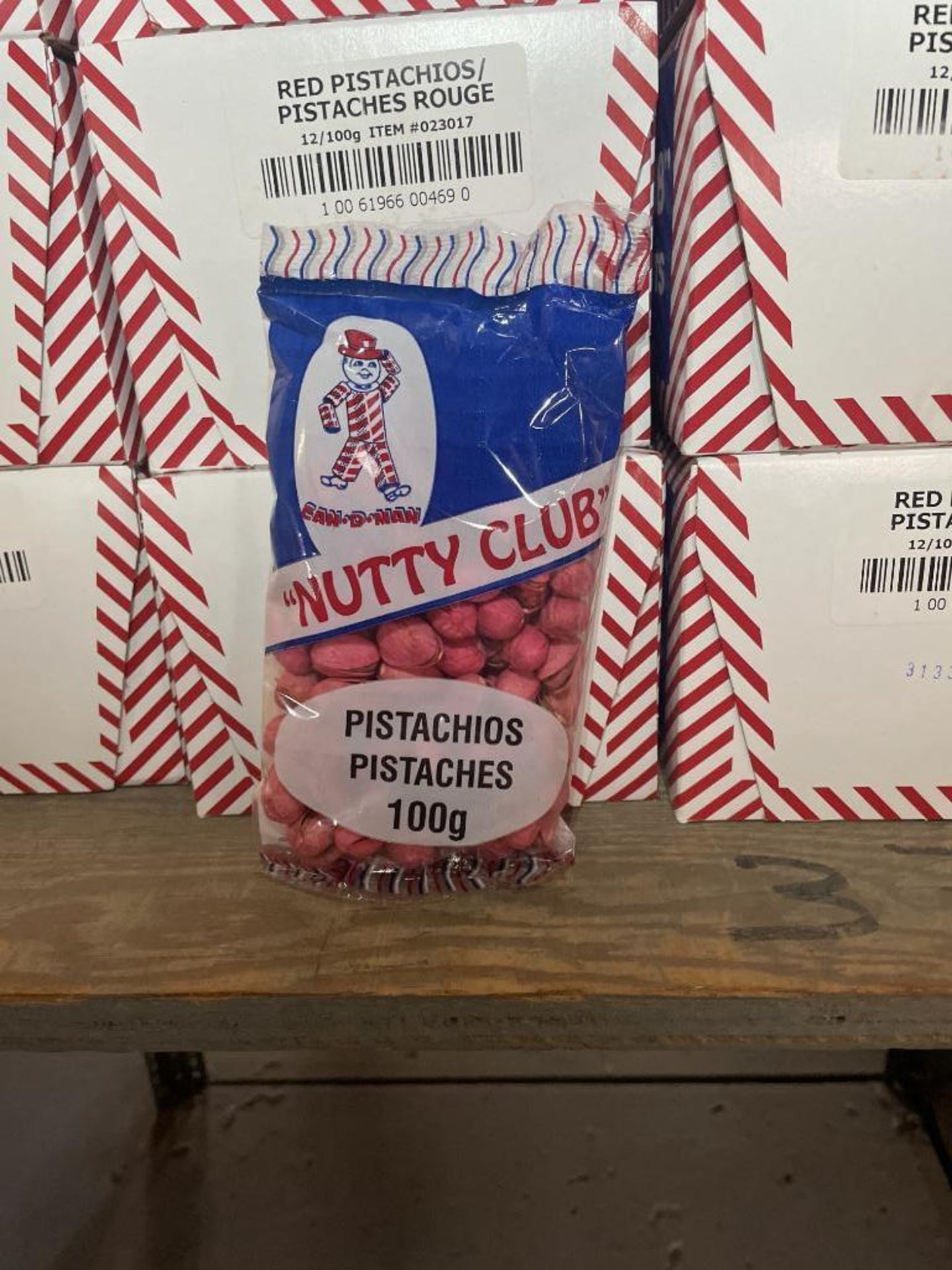 (21) BOXES OF NUTTY CLUB RED PISTACHIOS, 12/100G PER BOX - Image 2 of 3