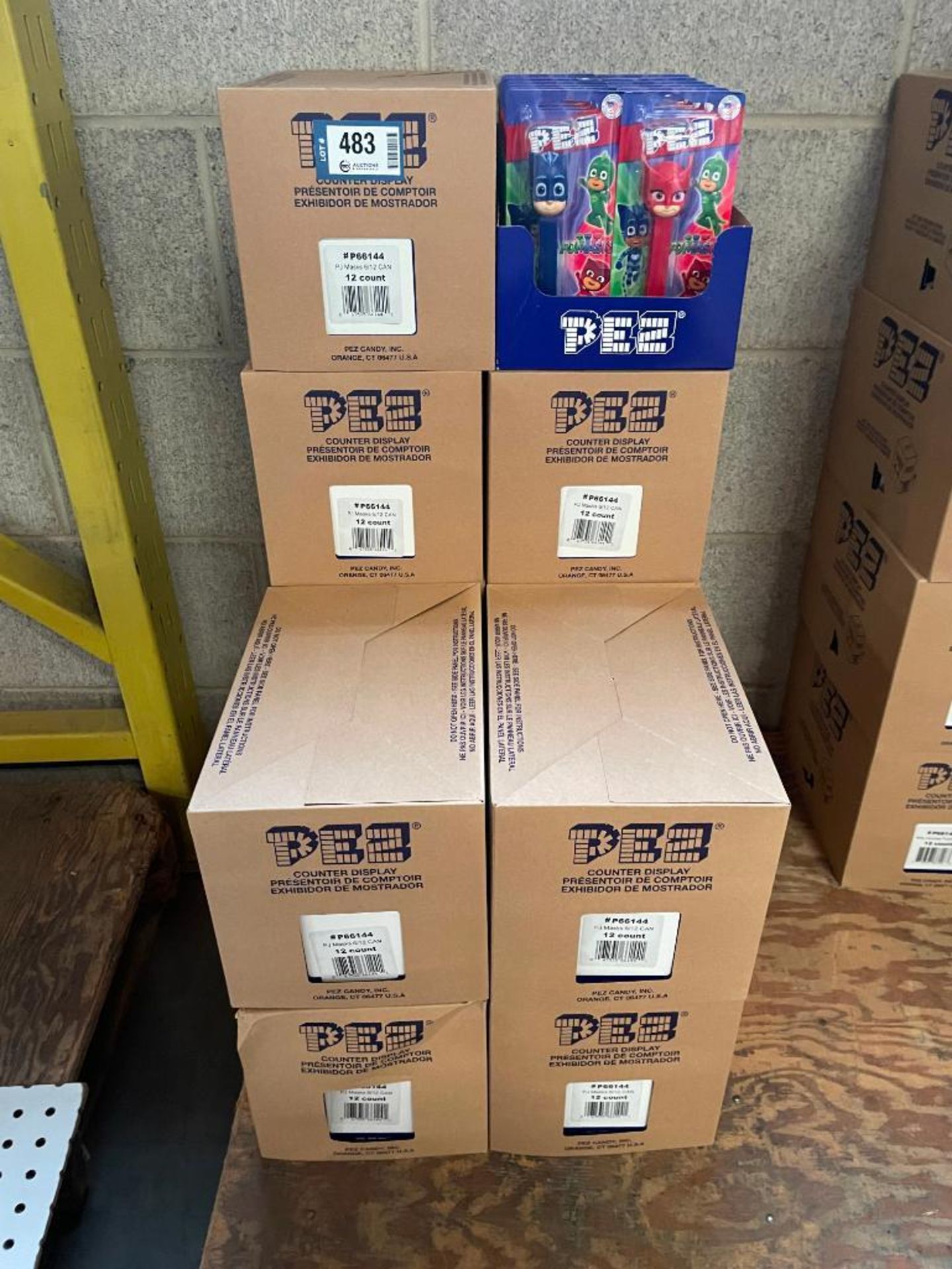 LOT OF APPROX. (12) BOXES OF PJ MASKS PEZ DISPENSERS