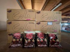 (6) BOXES OF GUMMY ZONE COLA BOTTLES, 24/120G BAGS PER BOX