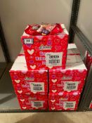 APPROX. (9) BOXES OF PALMER VALENTINE VARIETY MIX CHOCOLATY ASSORTED HEARTS