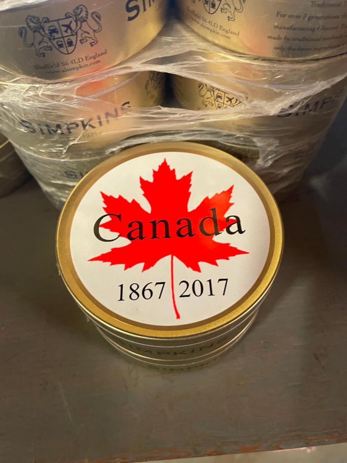 (42) TINS OF SIMPKINS TRAVEL SWEETS, CANADA 150 YEARS DROPS, 200G/TIN - Image 2 of 4