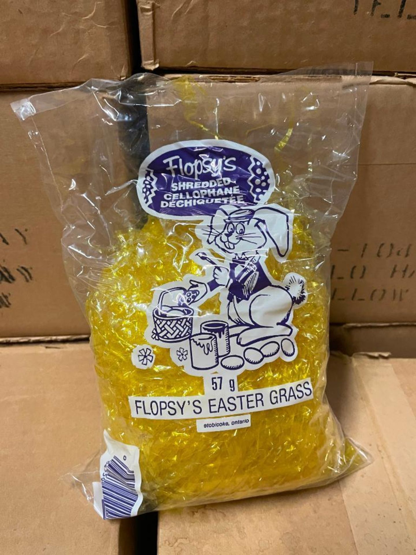 APPROX. (45) BOXES OF FLOPSY'S YELLOW SHREDDED CELLOPHANE EASTER GRASS - Image 3 of 3