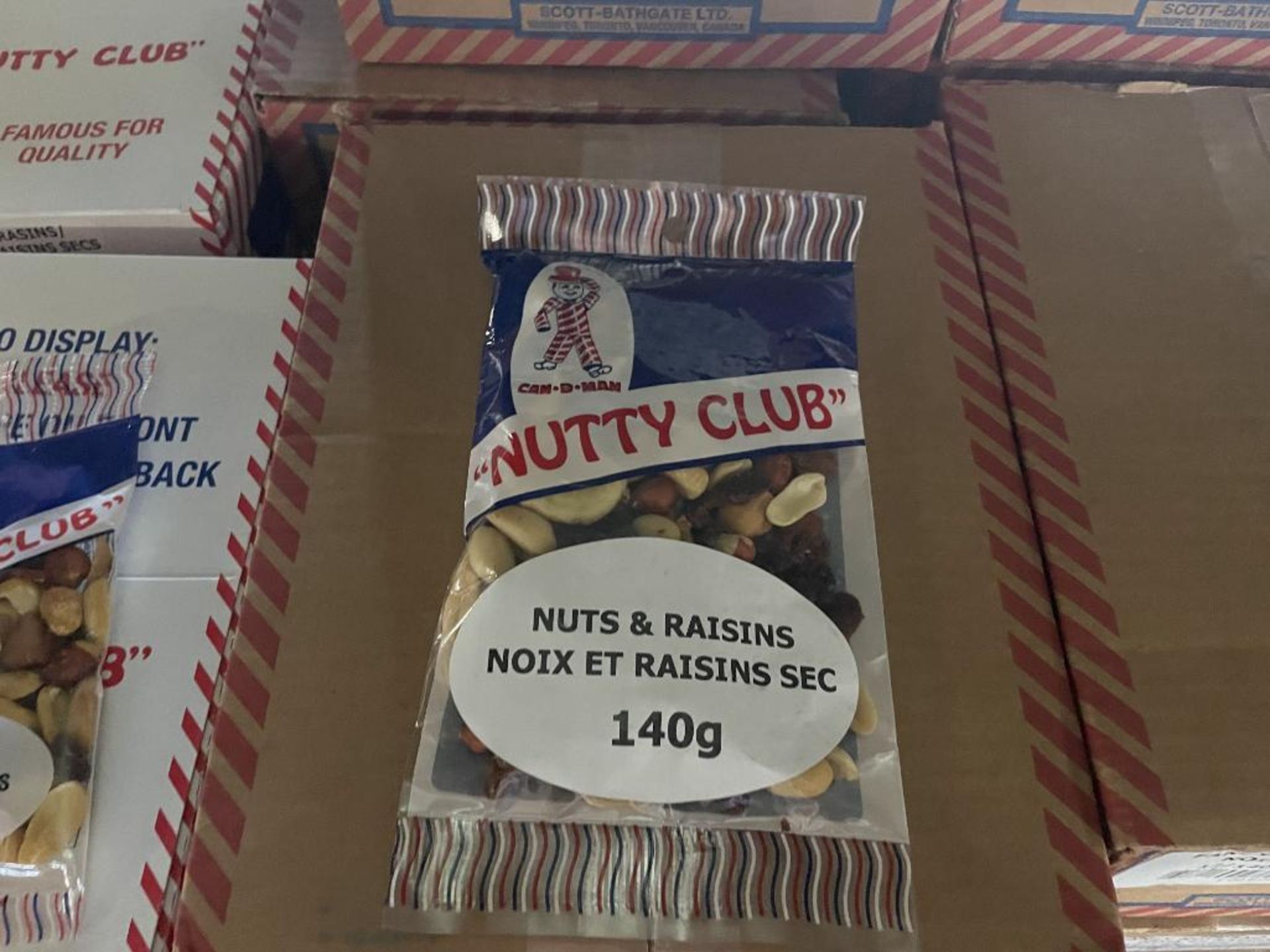 (17) BOXES OF NUTTY CLUB NUTS AND RAISINS, (11) 12/140G PER BOX & (6) 12/50G PER BOX - Image 2 of 5