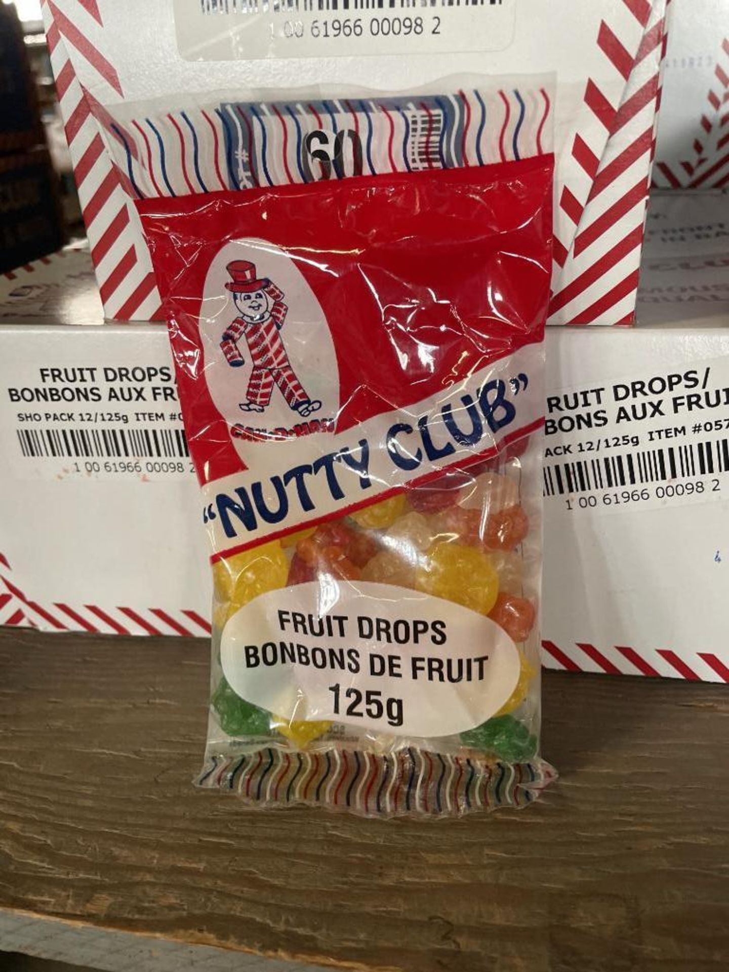 (21) BOXES OF NUTTY CLUB FRUIT DROPS, (7) 12/125G PER BOX & (14) 12/50G PER BOX - Image 2 of 3