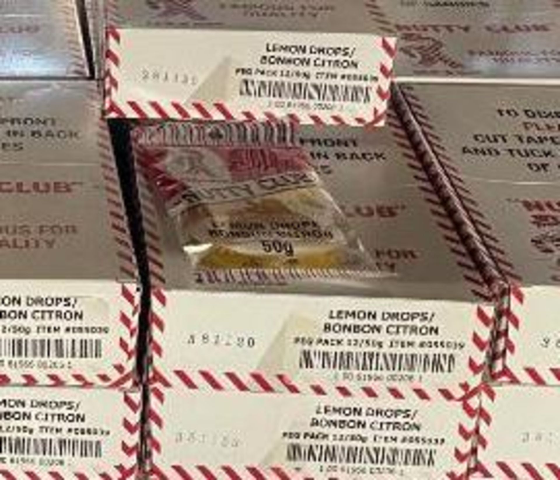 (28) BOXES OF NUTTY CLUB LEMON DROPS, (9) 12/125G PER BOX, (19) 12/50G PER BOX - Image 3 of 3