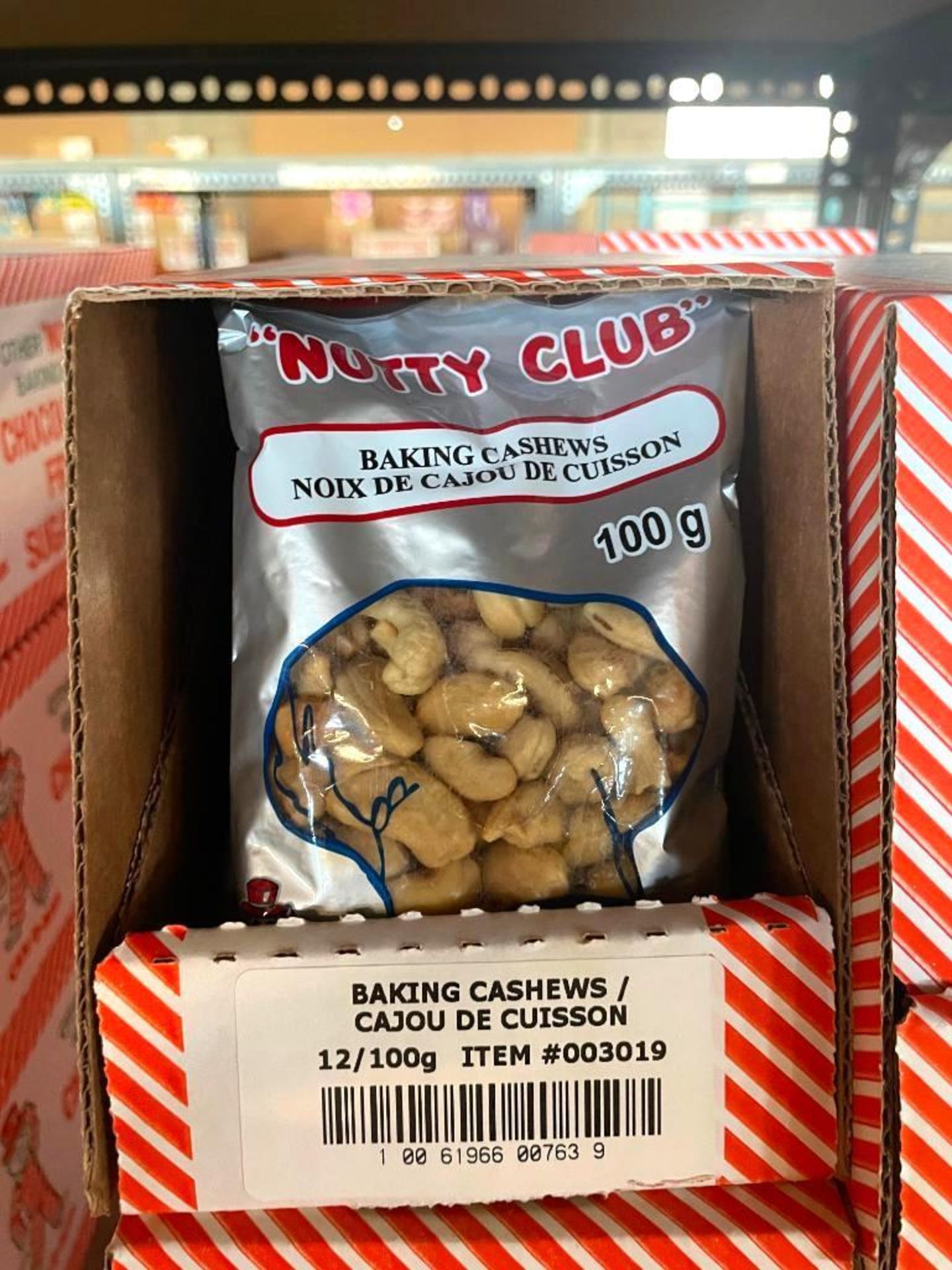 (11) BOXES OF NUTTY CLUB BAKING CASHEWS, 12/100G BAGS PER BOX - Image 2 of 3