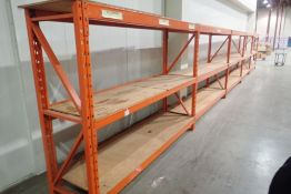 Lot of (5) Sections 7'6"x24"x69" Pallet Racking w/Decking.