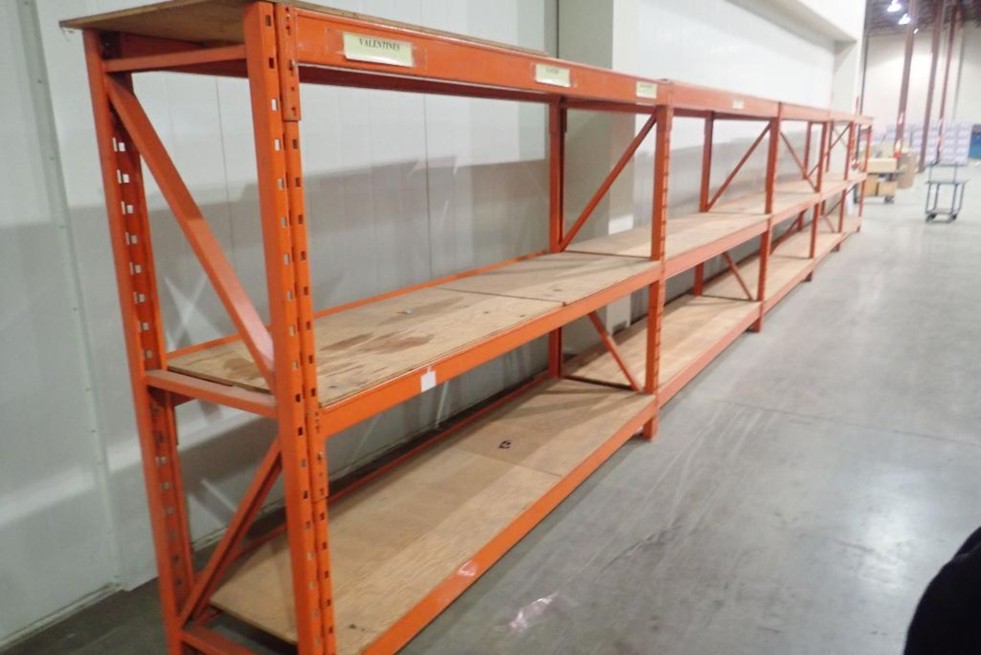 Lot of (5) Sections 7'6"x24"x69" Pallet Racking w/Decking.