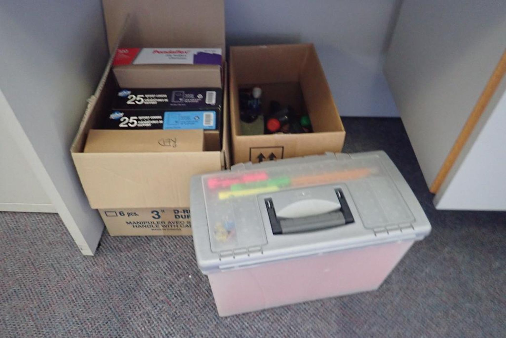 Lot of (2) File Cabinets, Desk, Steno Chair, Asst. Office Supplies, etc. - Image 3 of 4
