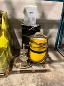Lot of Shop Vacuum, Scales, NEW Paint Cans, Countertop Racks, Racking, etc.