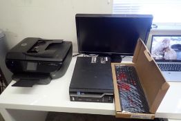 Lot of Acer Desktop Computer, Monitor, Keyboard and HP Printer- NO PASSWORDS.