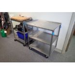 Lot of (2) Stainless Steel 3-Tier Carts.
