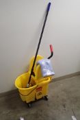 Lot of Rubbermaid Mop Pail, Mop and Spare Mop Head.