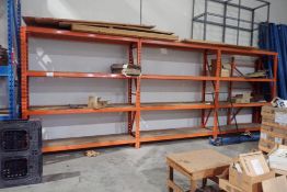 Lot of (3) Sections 7'6"x24"x8'6" Pallet Racking and Steel Shelving Unit.