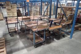 Lot of (7) 2-Tier Warehouse Carts.