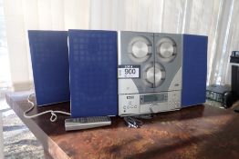 Lot of (2) Sanyo 3-CD Stereos w/ (1) Remote.