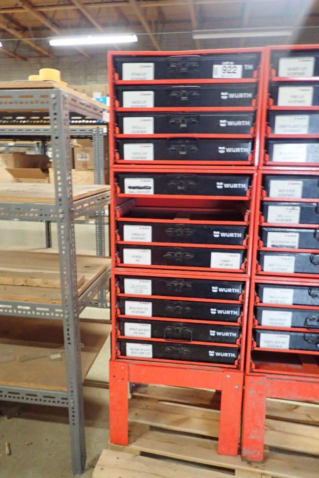 Wurth Parts System w/ 11-Drawers and Contents.