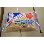 Lot of Approx. (23) Cases 1kg Bags Popping Corn.