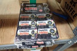 Lot of (2) Boxes and (2) Trays Walkers Liquorice Tray Toffee.