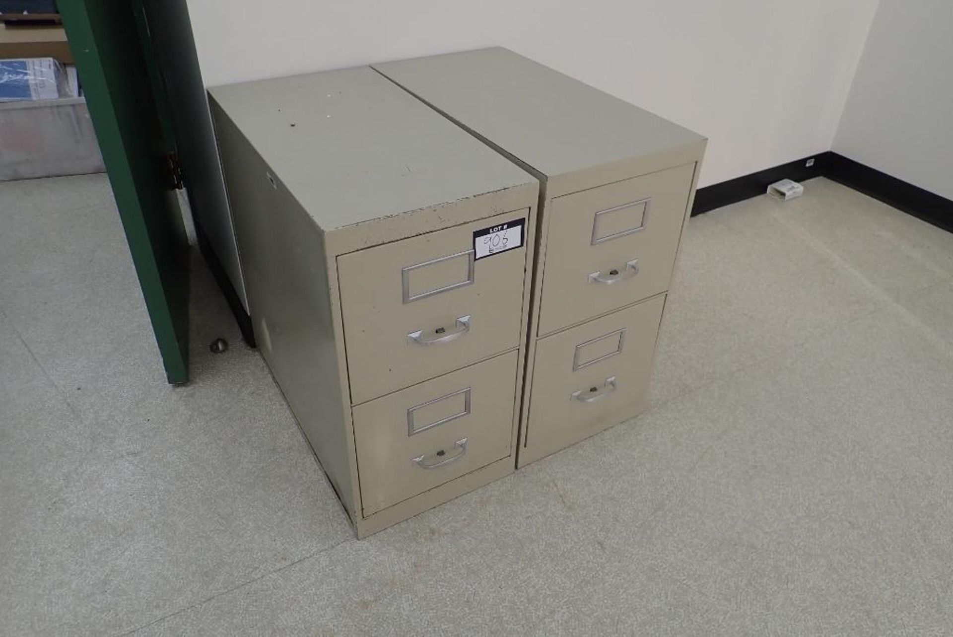 Lot of (3) Desks, L-Shaped Desk, (3) Chairs and (4) Filing Cabinets. - Image 4 of 4