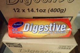 Lot of (7) Cases Burtons Digestive Sweetmeal Biscuits.