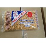 Lot of Approx. (25) Cases 500g Bags Popping Corn.