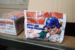 (1) Case Big League Chew Gum.