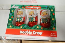 Lot of (5) Cases Crisp Kringle Santa Chocolate.