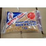 Lot of Approx. (30) Cases 1kg Bags Popping Corn.