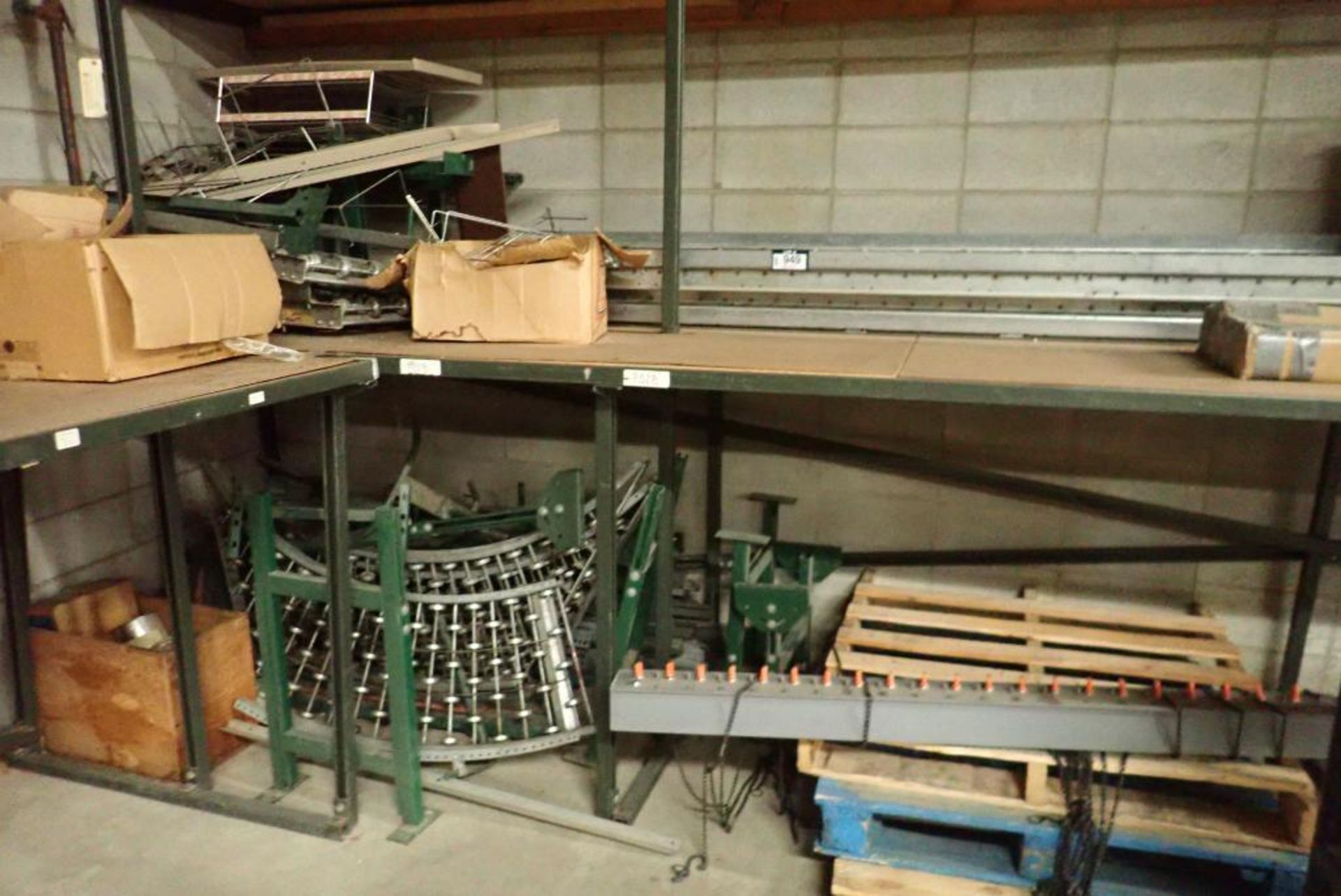 Lot of Asst. 18" Conveyor Straight Sections, Corners, etc.