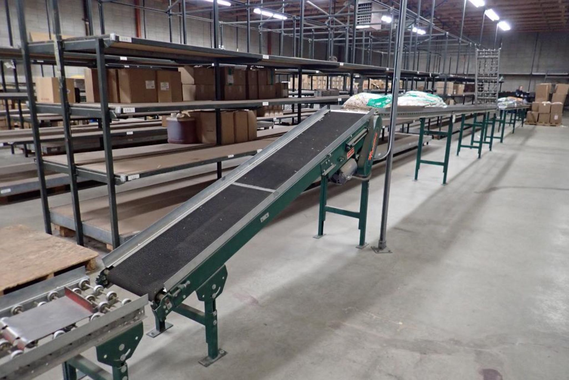 Gravity Feed Conveyor System.