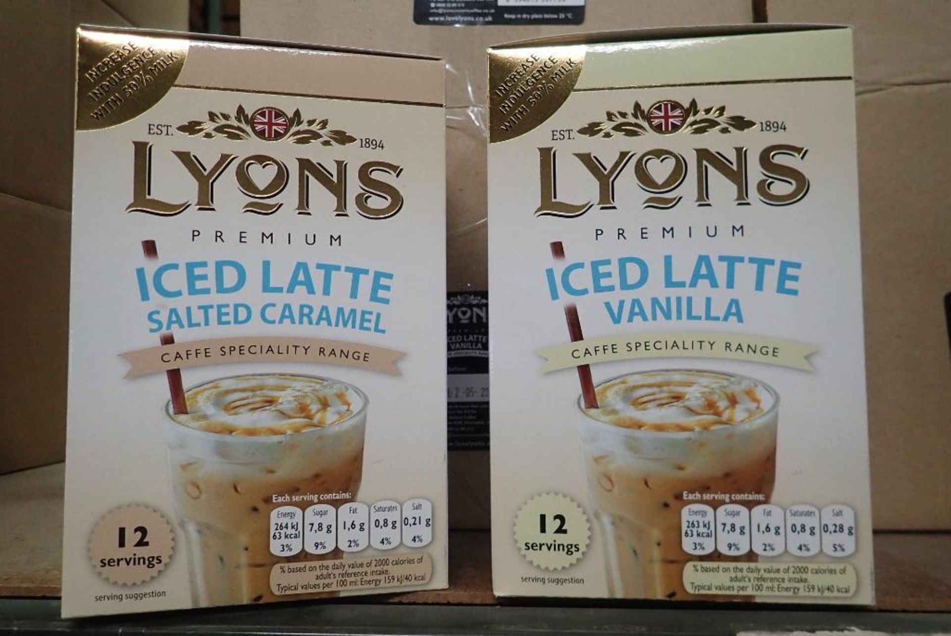 Lot of Approx. (7) Cases Asst. Lyons Instant Iced Coffee. - Image 2 of 2