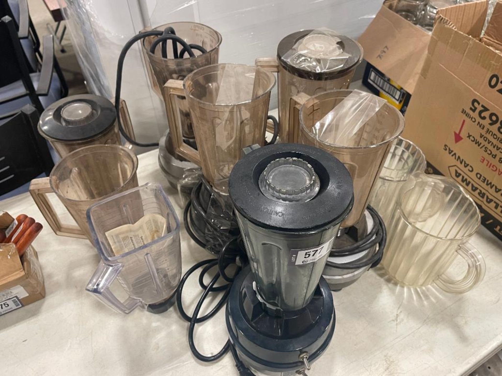 (5) HAMILTON BEACH BLENDERS WITH EXTRA JUGS