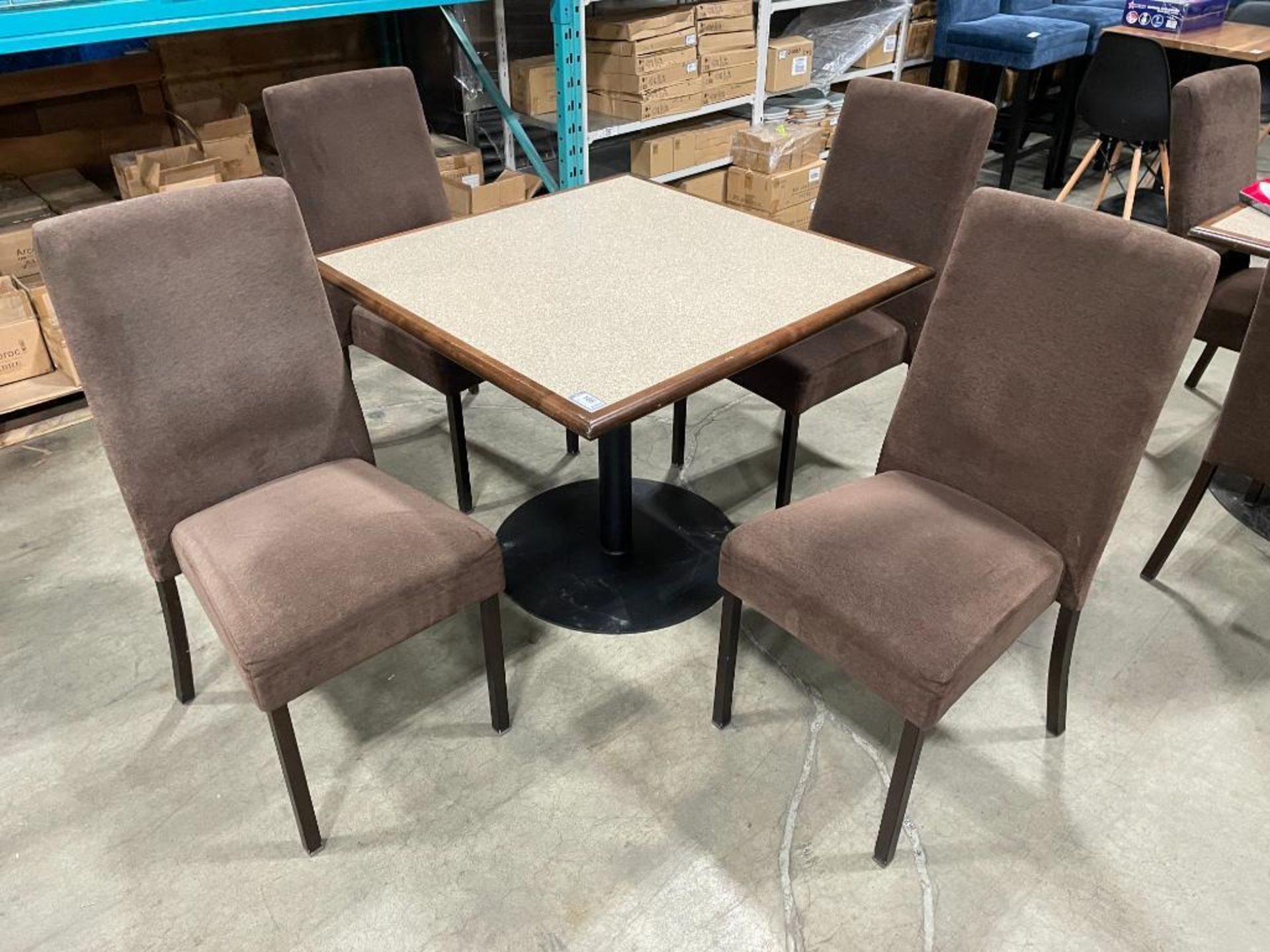 36" X 36" DINING TABLE WITH (4) MTS KILO DINING CHAIRS